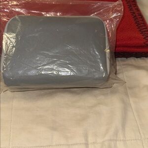 American Airlines business class Gray Textured Pouch by Cole Han
